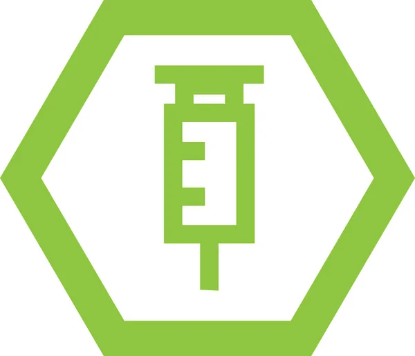 Einfache Spritze Symbolzeichen Design — Stockvektor