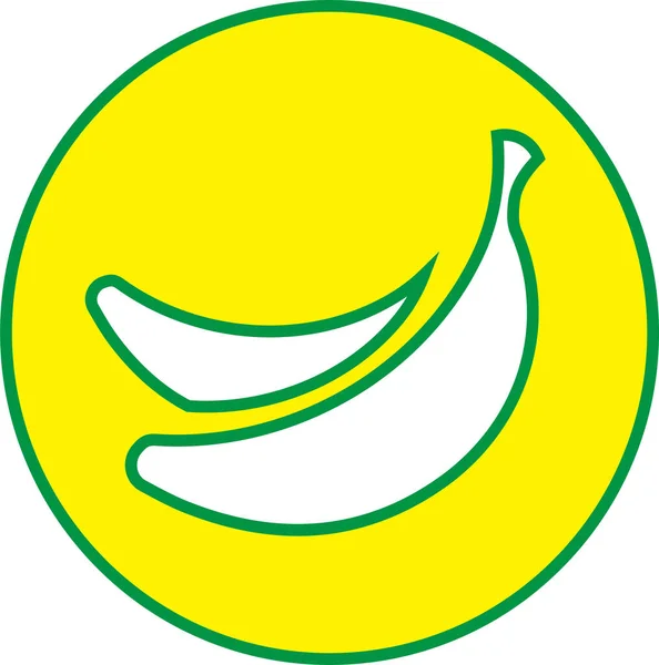 Ikona Banánu Symbol Značky Banán — Stockový vektor