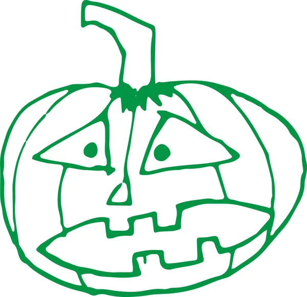 Halloween Icono Calabaza Signo Diseño — Vector de stock