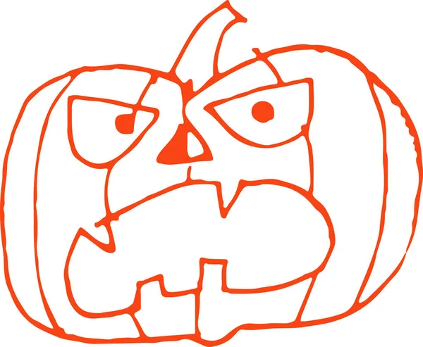 Halloween Icono Calabaza Signo Diseño — Vector de stock