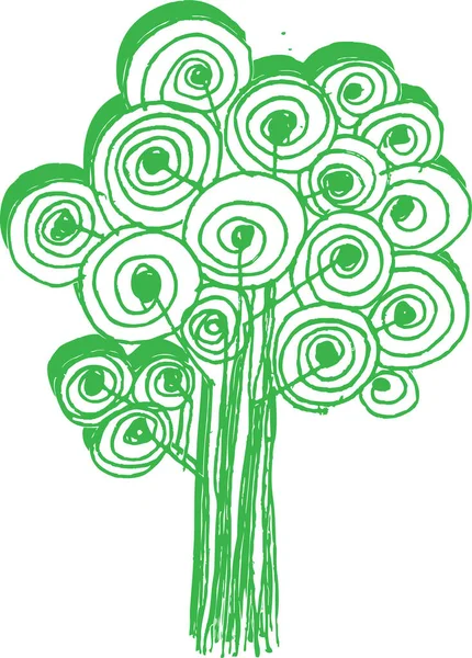 나뭇잎 아이콘 표시가 나무들 — 스톡 벡터