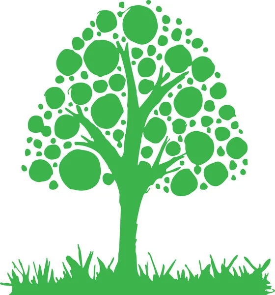 Δέντρα Φύλλα Εικονίδιο Σχεδιασμό Σημάδι — Διανυσματικό Αρχείο