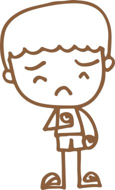 Sevimli çizgi film insanları, erkek ve kadın çiziyor.