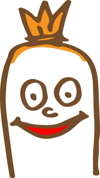 Carino Salsiccia Personaggio Cartone Animato Emozione — Vettoriale Stock