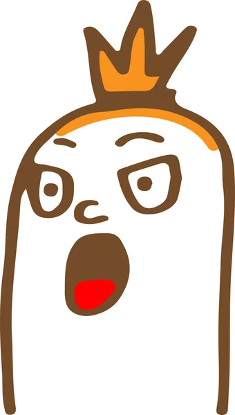 Carino Salsiccia Personaggio Cartone Animato Emozione — Vettoriale Stock