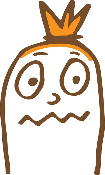 Niedliche Wurst Charakter Cartoon Emotion — Stockvektor