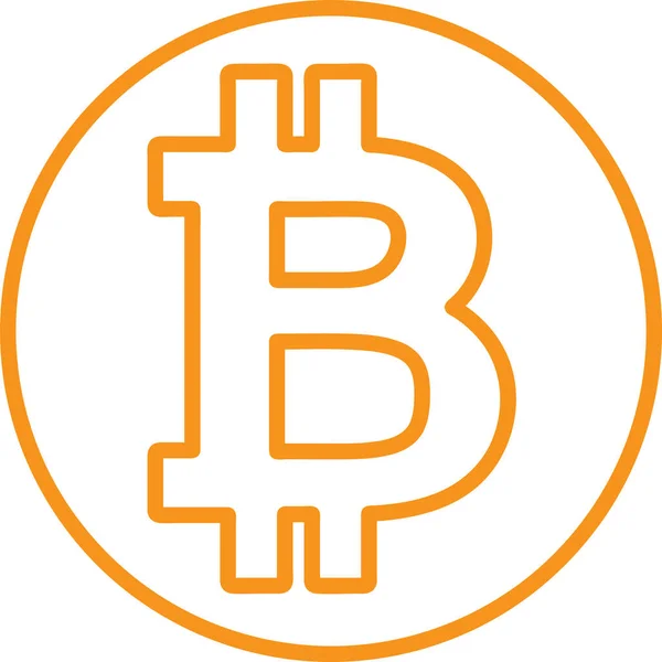 Bitcoin Ícone Sinal Design — Vetor de Stock
