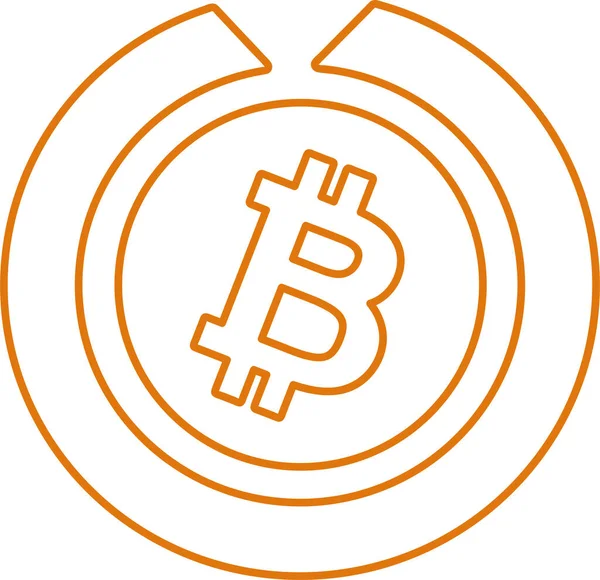 Bitcoin Ícone Sinal Design — Vetor de Stock