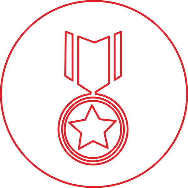 Medalha Ícone Sinal Design — Vetor de Stock