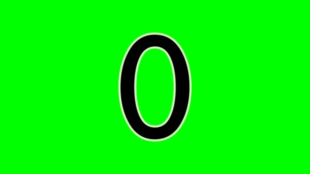倒计时10到0和0到10绿色屏幕背景 — 图库视频影像