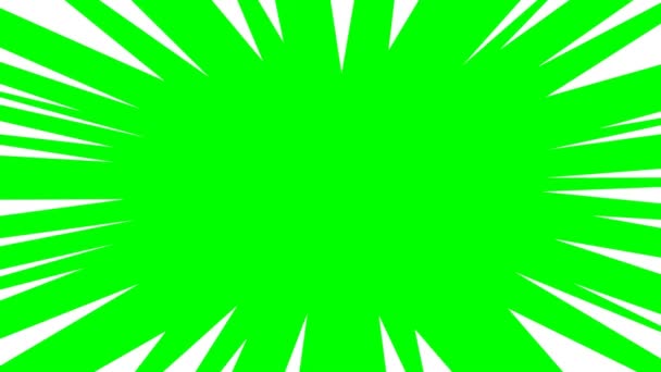 Anime Zoom diseño de fondo de pantalla verde — Vídeos de Stock