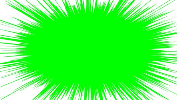 Anime Zoom grön skärm bakgrund design — Stockvideo