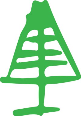 Yaprak simgesi tasarımı olan ağaçlar