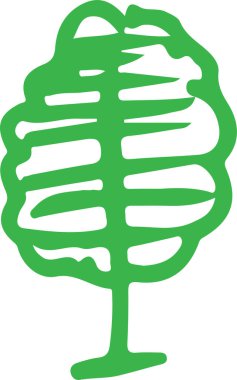 Yaprak simgesi tasarımı olan ağaçlar