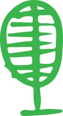 Yaprak simgesi tasarımı olan ağaçlar