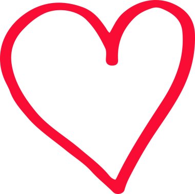 Kalp el çizimi simge tasarımı