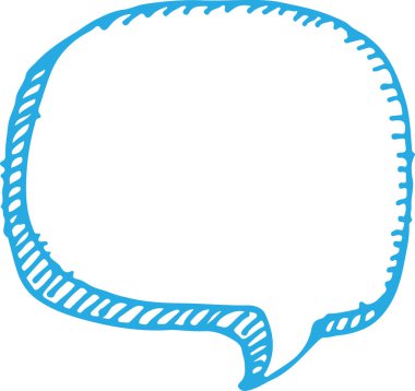 Konuşma Baloncuğu el resmi simge tasarımı