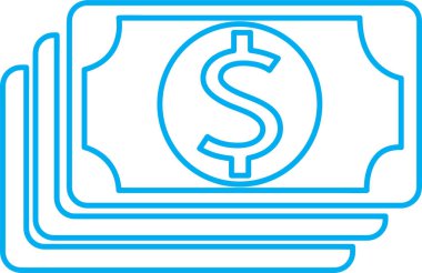 Para simgesi dolar işareti tasarımı