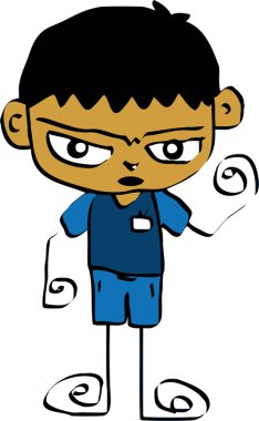 Yakışıklı adam ve genç çocuklar çizgi film tabelaları tasarımı