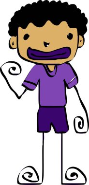 Yakışıklı adam ve genç çocuklar çizgi film tabelaları tasarımı