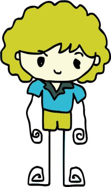 Yakışıklı adam ve genç çocuklar çizgi film tabelaları tasarımı