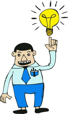 Çizgi film karakteri düşünme tarzı tasarım çizimi