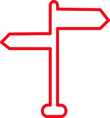 Yönlü tahta işaret simgesi tasarımı