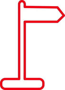 Yönlü tahta işaret simgesi tasarımı