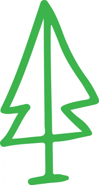 Bomen Met Bladeren Pictogram Ontwerp — Stockvector