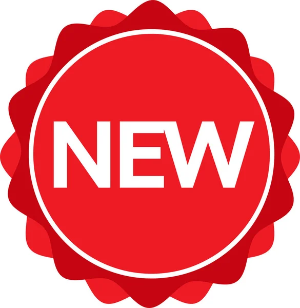 Nuevo Diseño Botón Icono Signo — Vector de stock