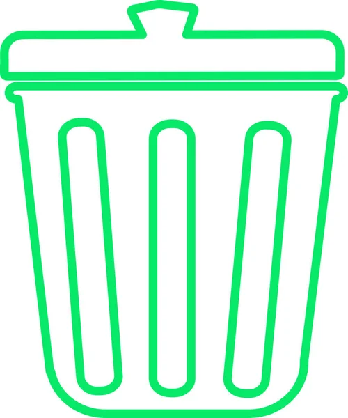 Çöp Kutusu Simgesi Tasarımı — Stok Vektör