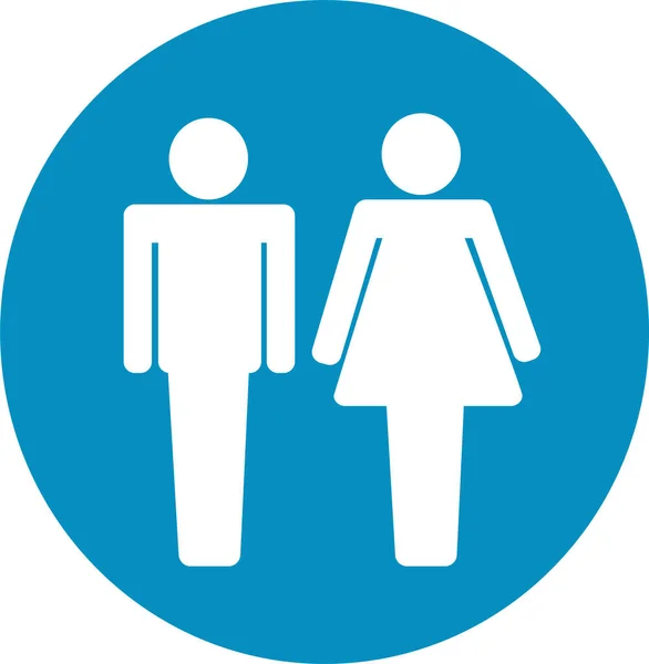 厕所标志男性和女性的图标 — 图库矢量图片