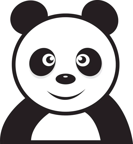 パンダのキャラクターサインデザイン — ストックベクタ