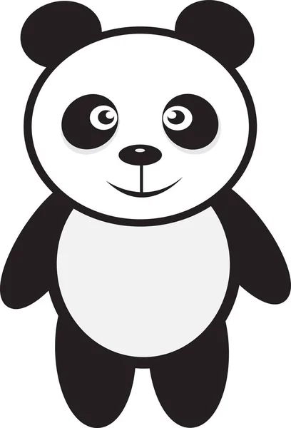 Panda Dibujos Animados Diseño Signos Carácter — Vector de stock