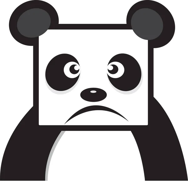 Panda Dessin Animé Personnage Signe Design — Image vectorielle