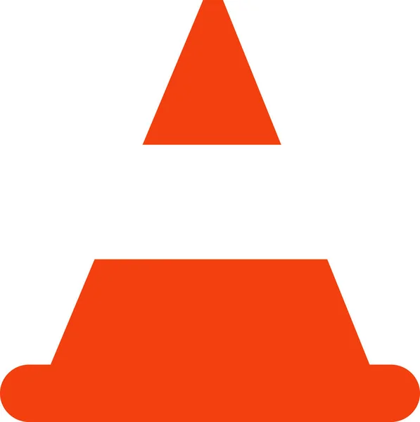 Traffic Cone Icon Sign Design — Stock Vector