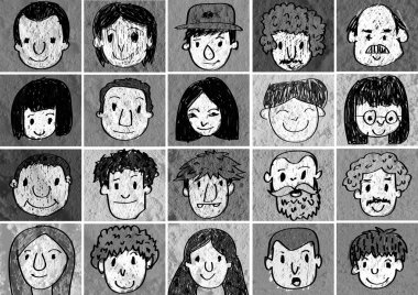 yüz kişi üzerinde çimento doku arka duvar