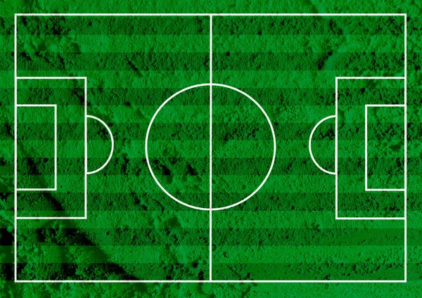 Campo di calcio o campo di calcio strutturato erba sulla struttura della parete ba — Foto Stock