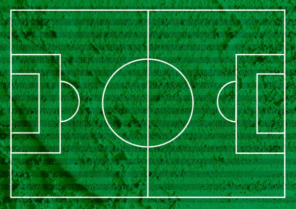 Voetbalveld of voetbal getextureerde grasveld op muur textuur ba — Stockfoto