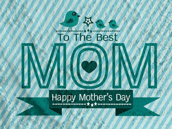 Happy mothers day Greeting card design for your mom on wall text — Stock Photo, Image