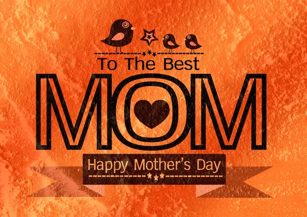Feliz dia das mães Projeto de cartão de saudação para sua mãe no texto da parede — Fotografia de Stock