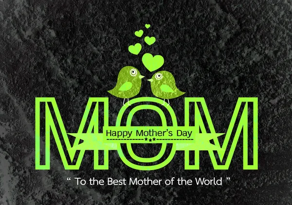 Happy mothers day Greeting card design for your mom on wall text — Stock Photo, Image