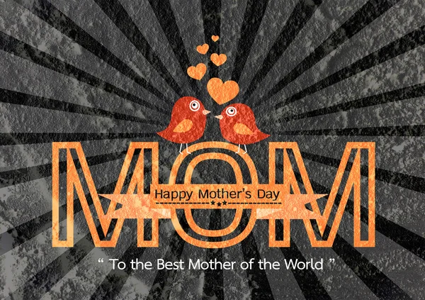 Happy mothers day Greeting card design for your mom on wall text — Stock Photo, Image