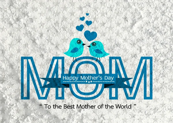 Happy mothers day Greeting card design for your mom on wall text — Stock Photo, Image