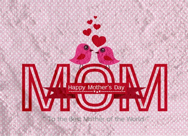 Happy mothers day Greeting card design for your mom on wall text — Stock Photo, Image