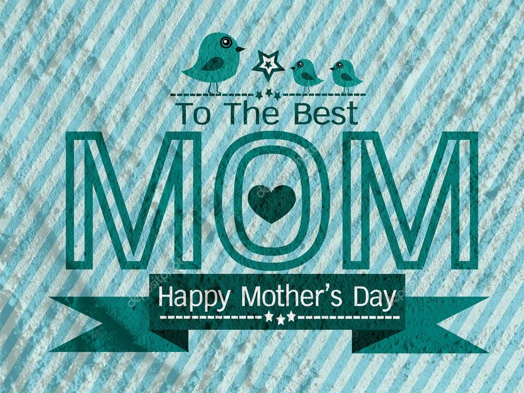 Happy mothers day Greeting card design for your mom on wall texture background design