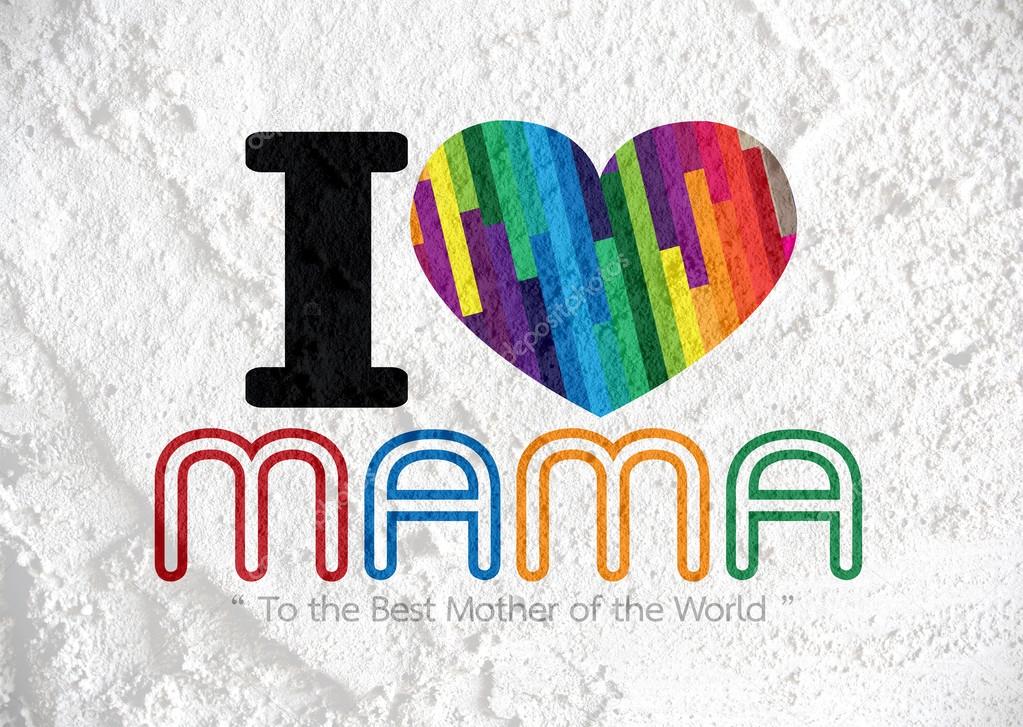 Happy mothers day Greeting card design for your mom on wall texture background design