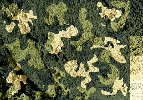 Camouflage patroon ontwerp op muur textuur achtergrond — Stockfoto