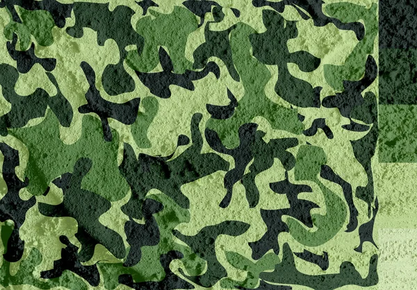 Camouflage pattern design  on wall texture background — Stock Photo, Image