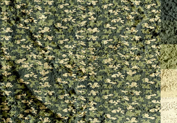 Conception de motif de camouflage sur fond de texture murale — Photo